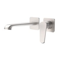 Scudo Montana Wall-Mounted Basin Mixer - Brushed Nickel