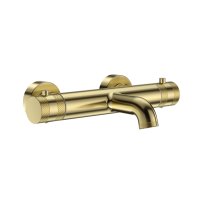 Scudo Core Wall-Mounted Bath Filler - Brushed Brass