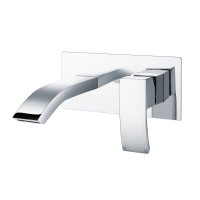 Scudo Descent Wall-Mounted Basin Mixer - Chrome