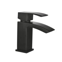 Scudo Descent Black Mini Mono Basin Mixer - Matt Black