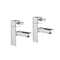 Scudo Forme Basin Taps (Pair) - Chrome