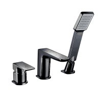 Scudo Muro 3 Hole Bath Mixer - Matt Black