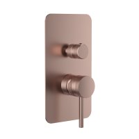 Scudo Core Concealed Dual Outlet Mixer Valve - Brushed Bronze
