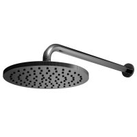 Scudo Core Round Shower Head & Arm - Gunmetal