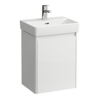 Laufen Base 2.0 450 x 340mm 1 Door Left Hand Vanity Unit (for Pro S Basin) - Gloss White