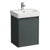 Laufen Base 2.0 450 x 340mm 1 Door Left Hand Vanity Unit (for Pro S Basin) - Traffic Grey