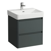 Laufen Base 2.0 550 x 450mm 2 Drawer Vanity Unit (for Pro S Basin) - Traffic Grey