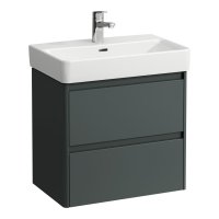 Laufen Base 2.0 600 x 360mm 2 Drawer Vanity Unit (for Pro S Basin) - Traffic Grey