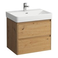 Laufen Base 2.0 650 x 450mm 2 Drawer Vanity Unit (for Pro S Basin) - Wild Oak