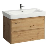 Laufen Base 2.0 800 x 450mm 2 Drawer Vanity Unit (for Pro S Basin) - Wild Oak