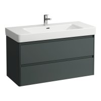 Laufen Base 2.0 1050 x 450mm 2 Drawer Vanity Unit (for Pro S Basin) - Traffic Grey