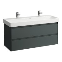 Laufen Base 2.0 1200 x 450mm 2 Drawer Vanity Unit (for Pro S Basin) - Traffic Grey