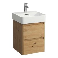 Laufen Base 2.0 450 x 400mm 2 Drawer Vanity Unit (for VAL Basin) - Wild Oak