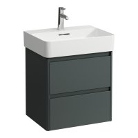 Laufen Base 2.0 550 x 400mm 2 Drawer Vanity Unit (for VAL Basin) - Traffic Grey