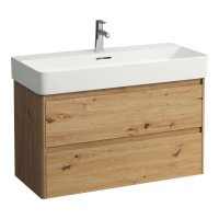 Laufen Base 2.0 950 x 400mm 2 Drawer Vanity Unit (for VAL Basin) - Wild Oak
