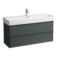 Laufen Base 2.0 1200 x 400mm 2 Drawer Vanity Unit (for VAL Basin) - Traffic Grey