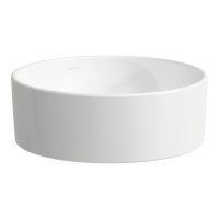 Laufen Savoy 380mm Round 0 Tap Hole Countertop Basin without Overflow - White