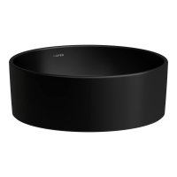 Laufen Savoy 380mm Round 0 Tap Hole Countertop Basin without Overflow - Matt Black