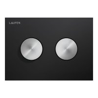Laufen Ineo Groove Dual Flush Plate - Black/Inox
