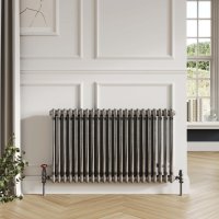 Scudo 600 x 636mm 2 Column Horizontal Designer Radiator - Raw Metal