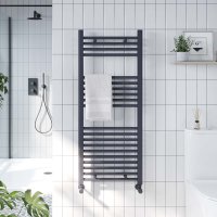 Scudo Strive 400 x 800mm Towel Warmer - Carbon Anthracite