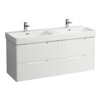 Laufen Juna 1300 x 450mm 4 Drawer Double Vanity Unit (for Pro S Basin) - Matt White