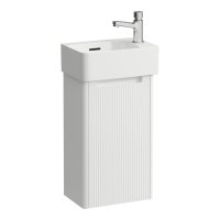 Laufen Juna 340mm 1 Door Right Hand Vanity Unit & VAL Basin Combi-Pack - Matt White