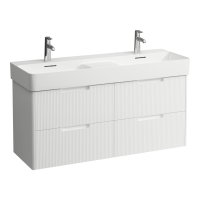 Laufen Juna 1200 x 400mm 4 Drawer Double Vanity Unit (for VAL Basin) - Matt White