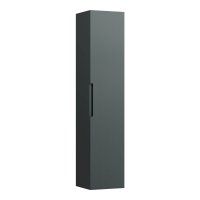 Laufen Juna 1650 x 335mm 1 Door Right Hand Tall Cabinet with Glass Shelves - Traffic Grey