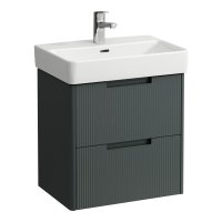Laufen Juna 550 x 360mm 2 Drawer Vanity Unit (for Pro S Basin) - Traffic Grey