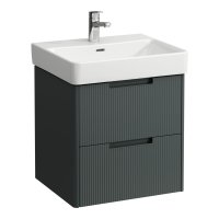 Laufen Juna 550 x 450mm 2 Drawer Vanity Unit (for Pro S Basin) - Traffic Grey