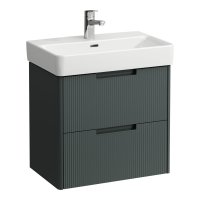 Laufen Juna 600 x 360mm 2 Drawer Vanity Unit (for Pro S Basin) - Traffic Grey