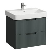Laufen Juna 650 x 450mm 2 Drawer Vanity Unit (for Pro S Basin) - Traffic Grey