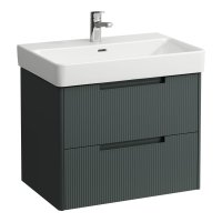 Laufen Juna 700 x 450mm 2 Drawer Vanity Unit (for Pro S Basin) - Traffic Grey