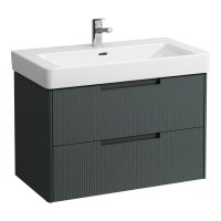 Laufen Juna 850 x 450mm 2 Drawer Vanity Unit (for Pro S Basin) - Traffic Grey
