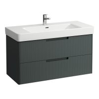 Laufen Juna 1050 x 450mm 2 Drawer Vanity Unit (for Pro S Basin) - Traffic Grey