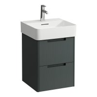 Laufen Juna 450 x 400mm 2 Drawer Vanity Unit (for VAL Basin) - Traffic Grey