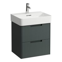 Laufen Juna 550 x 400mm 2 Drawer Vanity Unit (for VAL Basin) - Traffic Grey