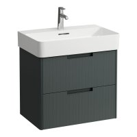 Laufen Juna 650 x 400mm 2 Drawer Vanity Unit (for VAL Basin) - Traffic Grey