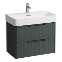 Laufen Juna 750 x 400mm 2 Drawer Vanity Unit (for VAL Basin) - Traffic Grey