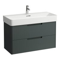 Laufen Juna 950 x 400mm 2 Drawer Vanity Unit (for VAL Basin) - Traffic Grey