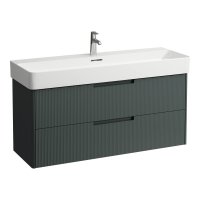 Laufen Juna 1200 x 400mm 2 Drawer Vanity Unit (for VAL Basin) - Traffic Grey