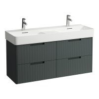 Laufen Juna 1200 x 400mm 4 Drawer Double Vanity Unit (for VAL Basin) - Traffic Grey