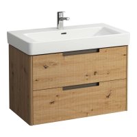 Laufen Juna 850 x 450mm 2 Drawer Vanity Unit (for Pro S Basin) - Wild Oak