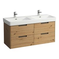 Laufen Juna 1200 x 450mm 4 Drawer Double Vanity Unit (for Pro S Basin) - Wild Oak