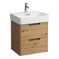 Laufen Juna 550 x 400mm 2 Drawer Vanity Unit (for VAL Basin) - Wild Oak