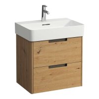 Laufen Juna 600 x 400mm 2 Drawer Vanity Unit (for VAL Basin) - Wild Oak