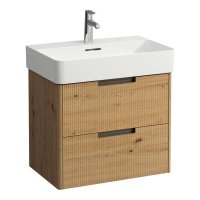 Laufen Juna 650 x 400mm 2 Drawer Vanity Unit (for VAL Basin) - Wild Oak