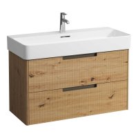 Laufen Juna 950 x 400mm 2 Drawer Vanity Unit (for VAL Basin) - Wild Oak