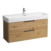 Laufen Juna 1200 x 400mm 2 Drawer Vanity Unit (for VAL Basin) - Wild Oak